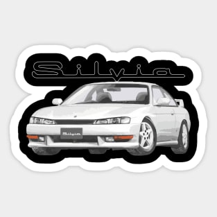 240sx white s14 kouki k's autech Sticker